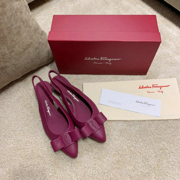 サルヴァトーレ フェラガモ FERRAGAMO 26-FLJ21009Z　2021年春夏最新入荷 VIVA スリングバックシューズ サマーサンダル フラットシューズ ヴァラ リボン ポインテッドトゥ