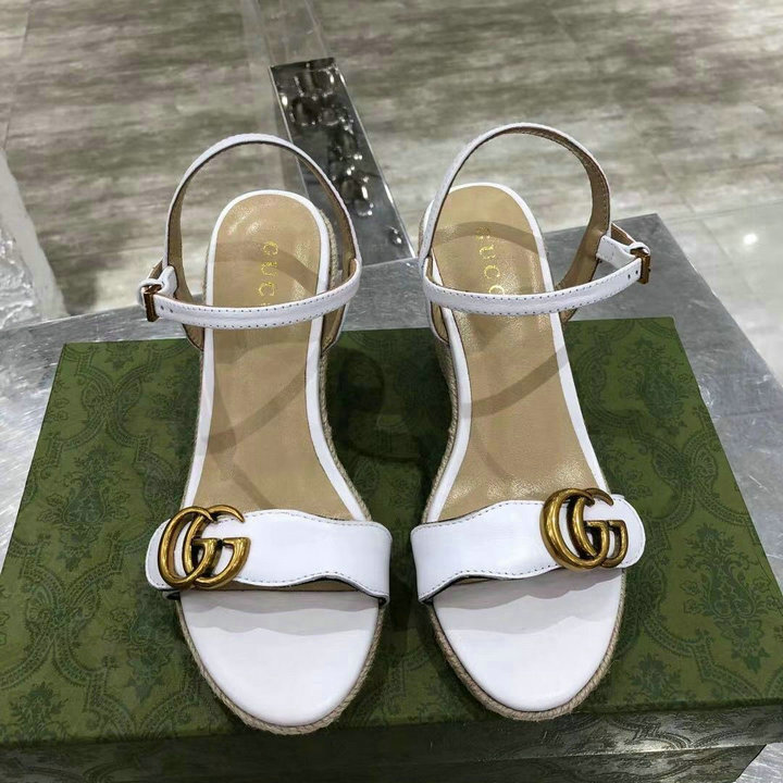 グッチ GUCCI 26-GGJ21010JB　2021年夏最新入荷 プラットフォーム エスパドリーユサンダル ウェッジヒール レディースシューズ