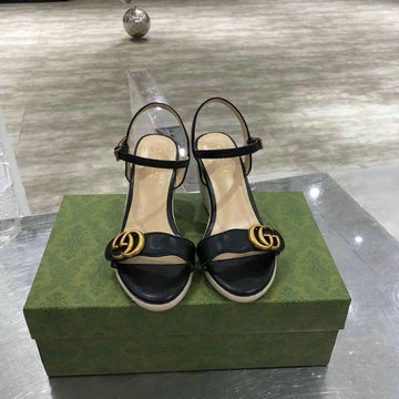グッチ GUCCI 26-GGJ21010JK　2021年夏最新入荷 プラットフォーム エスパドリーユサンダル ウェッジヒール レディースシューズ