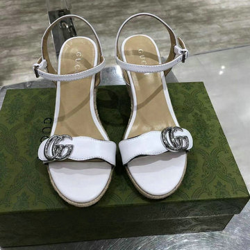 商品名称：グッチ GUCCI 26-GGJ21010YB　2021年夏最新入荷 プラットフォーム エスパドリーユサンダル ウェッジヒール レディースシューズ