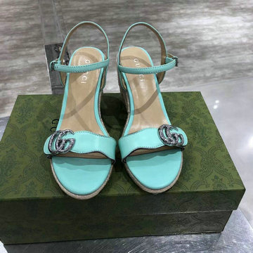 商品名称：グッチ GUCCI 26-GGJ21010YG　2021年夏最新入荷 プラットフォーム エスパドリーユサンダル ウェッジヒール レディースシューズ