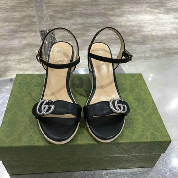 商品名称：グッチ GUCCI 26-GGJ21010YK　2021年夏最新入荷 プラットフォーム エスパドリーユサンダル ウェッジヒール レディースシューズ