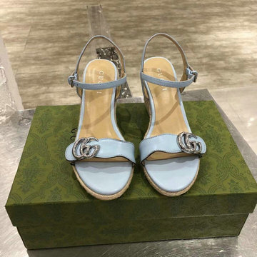 商品名称：グッチ GUCCI 26-GGJ21010YL　2021年夏最新入荷 プラットフォーム エスパドリーユサンダル ウェッジヒール レディースシューズ