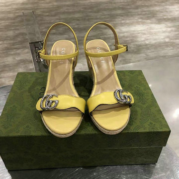 グッチ GUCCI 26-GGJ21010YY　2021年夏最新入荷 プラットフォーム エスパドリーユサンダル ウェッジヒール レディースシューズ