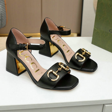 グッチ GUCCI 26-GGJ21015　2021年夏最新入荷 ホースビット付き サンダル ハイヒールシューズ チャンキーヒール サマーサンダル レディースシューズ