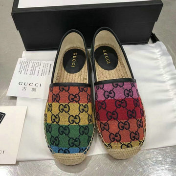 商品名称：グッチ GUCCI 26-GGJ21018P　2021年夏最新入荷 マルチカラー エスパドリーユシューズ フラットシューズ レディースシューズ