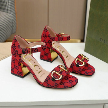 グッチ GUCCI 26-GGJ21015BR　2021年夏最新入荷 ホースビット付き サンダル ハイヒールシューズ チャンキーヒール サマーサンダル レディースシューズ