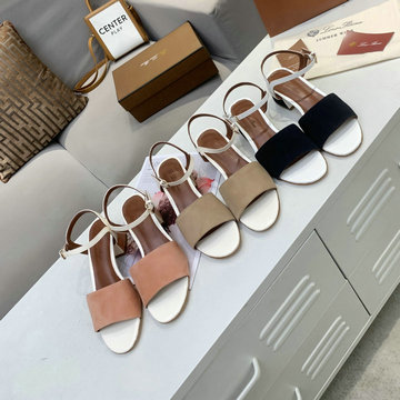 ロロ ピアーナ Loro Piana 26-LPJ21002　2021年夏最新入荷 プランチャート サンダル ローヒールシューズ サマーサンダル チャンキーヒール