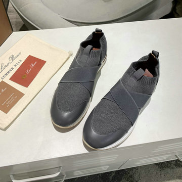 ロロ ピアーナ Loro Piana 26-LPJ21006H　2021年夏最新入荷 オープン ウォーク ニット アンクルブーツ スニーカー カジュアルシューズ 男女兼用