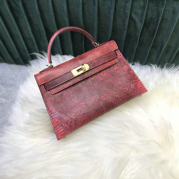 商品名称：エルメス HERMES 063-HKL19XSJJK  2021年最新入荷 ミニケリー トートバッグ トップハンドルバッグ ハンドバッグ レディースかばん リザード革