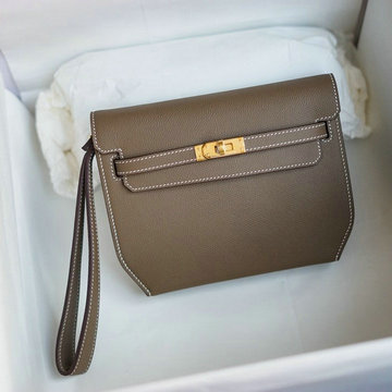 エルメス HERMES 063-HKLD20SJSH  2021年最新入荷 ケリー デペチェス ポーチ ストラップ付き 手持ちかばん クラッチバッグ ショルダーバッグ ヴォーエプソン
