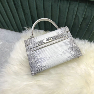 エルメス HERMES 063-HKL19XBYBK 2021年最新入荷 ミニケリー トートバッグ トップハンドルバッグ ハンドバッグ レディースかばん リザード革