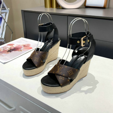 ルイヴィトン LOUISVUITTON 26-LVJ21015L　2021年夏最新入荷 スターボード ライン サンダル ウェッジヒール ハイヒールシューズ 厚底 レディースシューズ