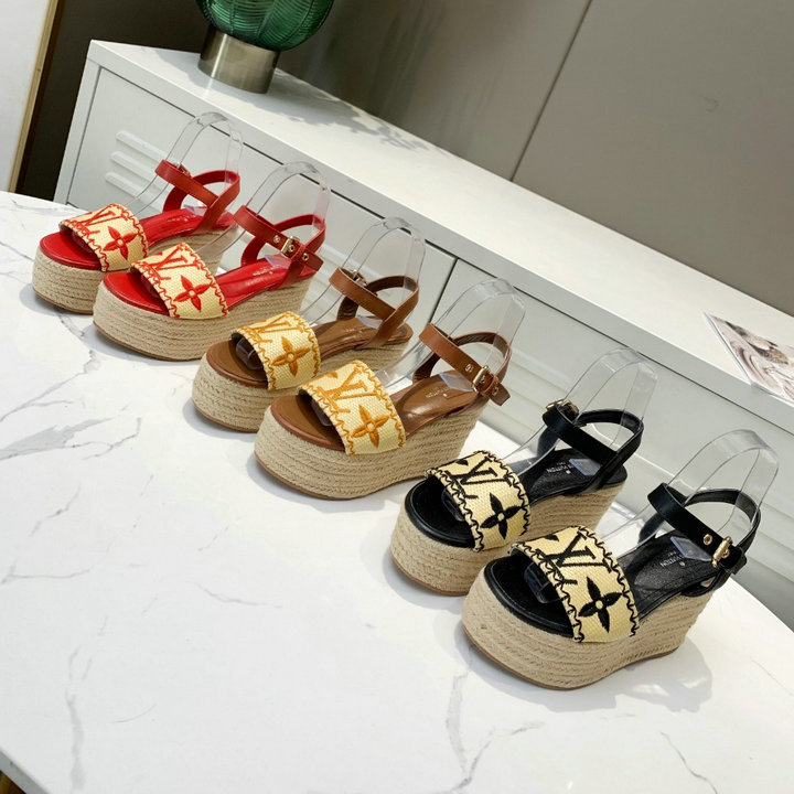 ルイヴィトン LOUISVUITTON 26-LVJ21017　2021年夏最新入荷 ハイヒールサンダル チャンキーヒール サマーサンダル レディースシューズ