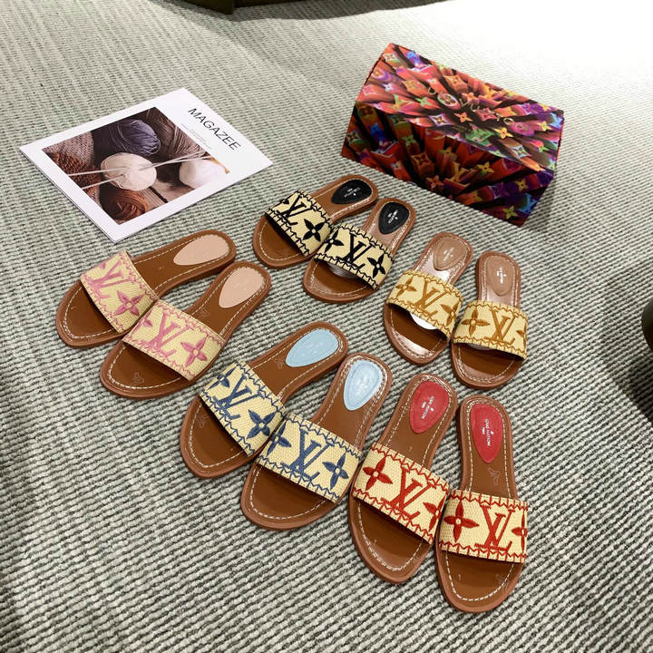 商品名称：ルイヴィトン LOUISVUITTON 26-LVJ21026　2021年夏最新入荷 ミュール スリッパ サマーサンダル 室内室外 スライドサンダル レディースシューズ