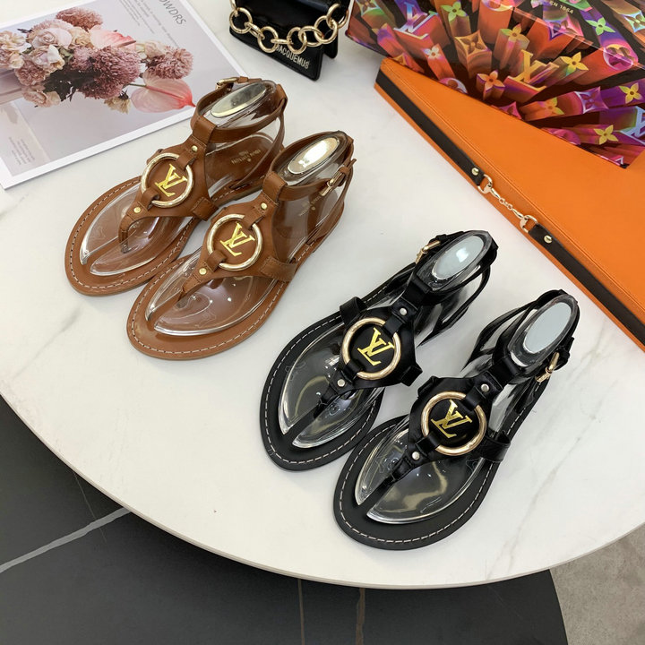 ルイヴィトン LOUISVUITTON 26-LVJ21024　2021年夏最新入荷 フリップフロップ サンダル ぺたんこサンダル サマーサンダル ビーチサンダル レディースシューズ