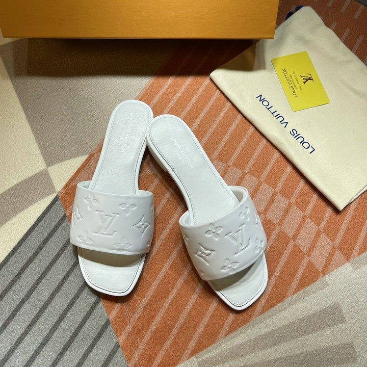 ルイヴィトン LOUISVUITTON 26-LVJ21031YB　2021年夏最新入荷 リバイバル ライン ミュール スライドサンダル スリッパ フラットミュール レディースシューズ