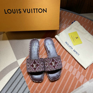 ルイヴィトン LOUISVUITTON 26-LVJ21031H　2021年夏最新入荷 リバイバル ライン ミュール スライドサンダル スリッパ Since 1854 フラットミュール