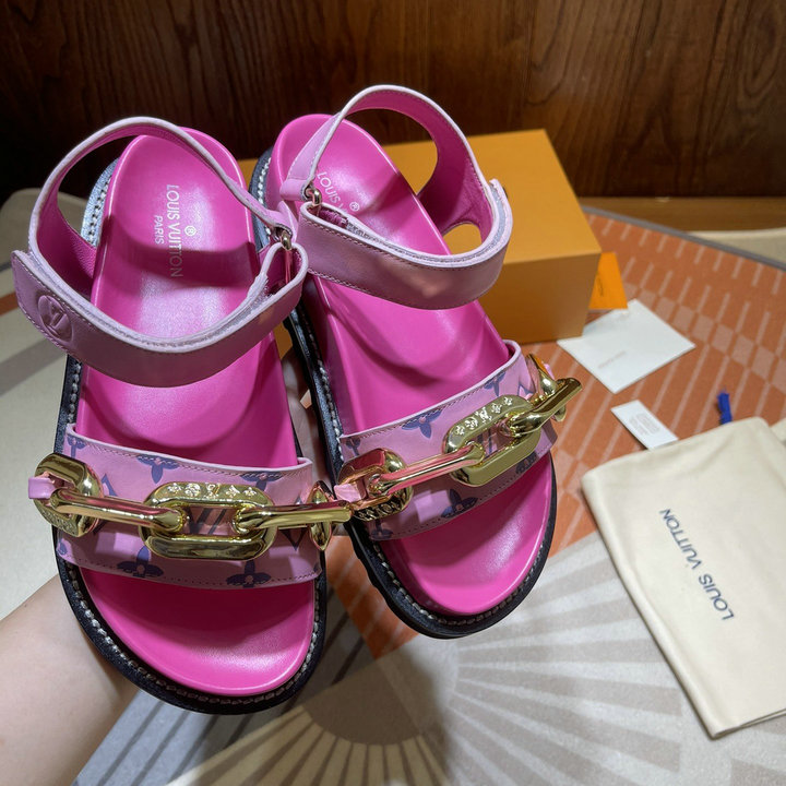 ルイヴィトン LOUISVUITTON 26-LVJ21030　2021年夏最新入荷 ぺたんこサンダル スリングバックサンダル フラットシューズ レディースシューズ サマーサンダル