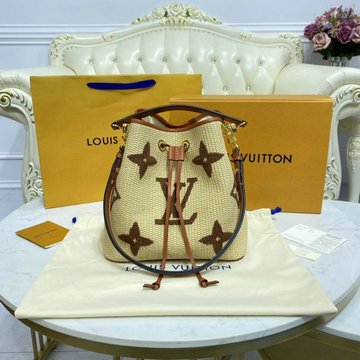 ルイヴィトン LOUISVUITTON 057-M57704　2021年最新入荷 ネオノエ バケットバッグ ショルダーバッグ トートバッグ ドローストリングバッグ テキスタイル