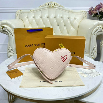 ルイヴィトン LOUISVUITTON 057-M58738　2021年最新入荷 サック クール 斜め掛け ショルダーバッグ ハート 小銭入れ コインケース モノグラム アンプラント
