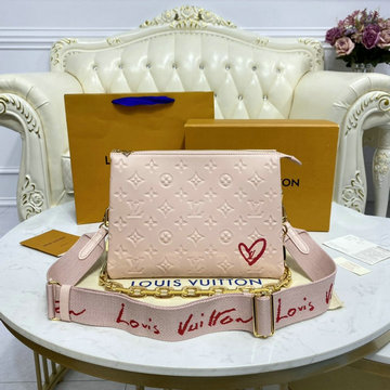 ルイヴィトン LOUISVUITTON 057-M58739　2021年最新入荷 クッサン MM ショルダーバッグ クロスボディバッグ レディースかばん モノグラム パターン ラムレザー