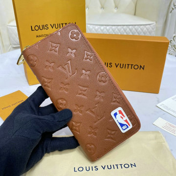 ルイヴィトン LOUISVUITTON 057-M80548　2021年最新入荷 ジッピーウォレット ヴェルティカル LVxNBA スポーティなパッチ ファスナー長財布 ロングウォレット