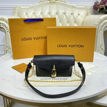商品名称：ルイヴィトン LOUISVUITTON 057-M80682　2021年最新入荷 パドロック オンストラップ クラッチバッグ チェーンポーチ ショルダーバッグ 南京錠 エピレザー