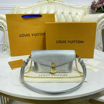 ルイヴィトン LOUISVUITTON 057-M80819　2021年最新入荷 PADLOCK ストラップ付き クラッチバッグ チェーンポーチ ショルダーバッグ 南京錠 エピレザー