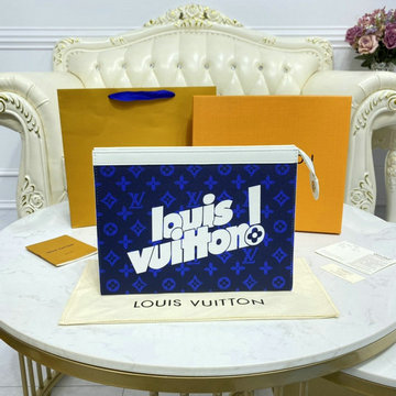 ルイヴィトン LOUISVUITTON 057-M80803L　2021年最新入荷 ポシェット ヴォワヤージュ MM クラッチバッグ トラベルポーチ カジュアルなポートフォリオ 手持ちかばん