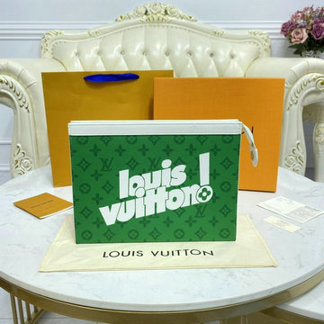ルイヴィトン LOUISVUITTON 057-M80803　2021年最新入荷 ポシェット ヴォワヤージュ MM クラッチバッグ トラベルポーチ カジュアルなポートフォリオ 手持ちかばん