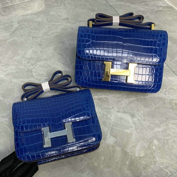 エルメス HERMES 3589-H108222EWDL　2021年最新入荷 コンスタンス 斜め掛け ショルダーバッグ クロスボディバッグ フラップバッグ レディースかばん クロコ柄
