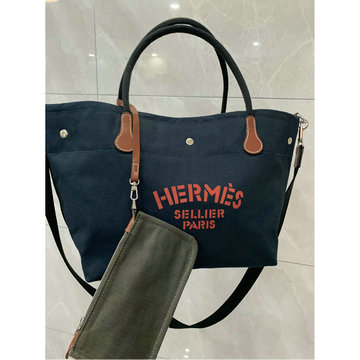 エルメス HERMES 3589-HEB20002SL　2021最新入荷 サックドパンサージュグルーム ショッピングバッグ キャンパス トートバッグ ハンドバッグ