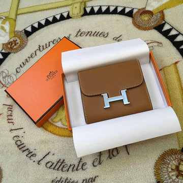 エルメス HERMES 3589-HES18001TH　2021最新入荷 コンスタンス コンパクト コインケース 小銭入れ 短財布 ヴォーエプソン