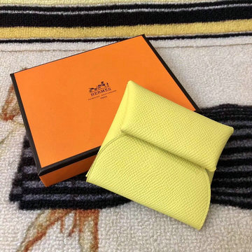 エルメス HERMES 3589-HES19002YL　2021最新入荷 バスティア 小銭入れ カードケース 名刺入れ 二つ折り コンパクト ヴォーエプソン