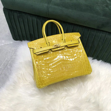 商品名称：エルメス HERMES 063-HBK25NEJYL 2021年最新入荷 バーキンバッグ トートバッグ ハンドバッグ レディースかばん クロコダイル革