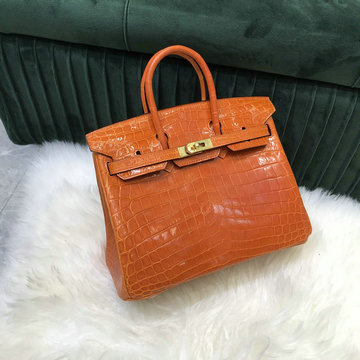エルメス HERMES 063-HBK25NEJCS 2021年最新入荷 バーキンバッグ トートバッグ ハンドバッグ レディースかばん ナイルクロコダイル革
