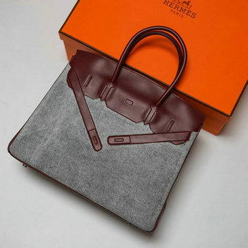 商品名称：エルメス HERMES 063-HBK35HBPHJ  2021年最新入荷 シャドーバーキン 35 トップハンドルバッグ トートバッグ ハンドバッグ レディースかばん Barenia革