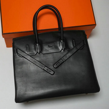 商品名称：エルメス HERMES 063-HBK35HPQBK 2021年最新入荷 シャドーバーキン 35 トップハンドルバッグ トートバッグ ハンドバッグ レディースかばん Barenia革