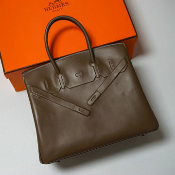 エルメス HERMES 063-HBK35HPQKF 2021年最新入荷 シャドーバーキン 35 トップハンドルバッグ トートバッグ ハンドバッグ レディースかばん Barenia革