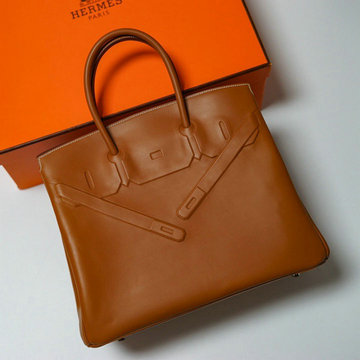 商品名称：エルメス HERMES 063-HBK35HPQTH  2021年最新入荷 シャドーバーキン 35 トップハンドルバッグ トートバッグ ハンドバッグ レディースかばん Barenia革