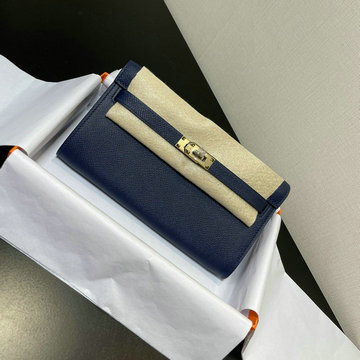 エルメス HERMES 063-HE708SQJBL 2021年最新入荷 ケリー WOC クラッチバッグ 手持ちかばん 2way 斜め掛け ショルダーバッグ チェーンウォレット ヴォーエプソン