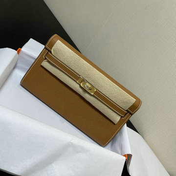 エルメス HERMES 2063-HE708SQJZS 021年最新入荷 ケリー WOC クラッチバッグ 手持ちかばん 2way 斜め掛け ショルダーバッグ チェーンウォレット ヴォーエプソン