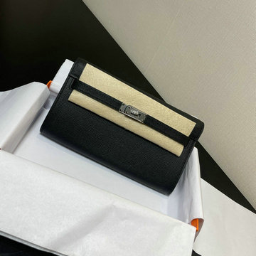 商品名称：エルメス HERMES 063-HE708SQYBK 2021年最新入荷 ケリー WOC クラッチバッグ 手持ちかばん 2way 斜め掛け ショルダーバッグ チェーンウォレット ヴォーエプソン