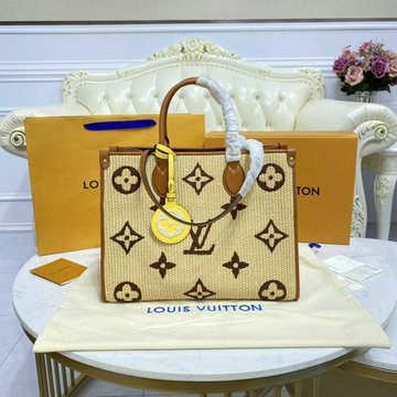 ルイヴィトン LOUISVUITTON 057-M57707　2021年最新入荷 オンザゴー MM ハンドバッグ トートバッグ ママバッグ ショッピングバッグ レディースかばん テキスタイル レザー