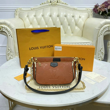 ルイヴィトン LOUISVUITTON 057-M45839　2021年最新入荷 ミュルティ ポシェット アクセソワール ショルダーバッグ ポーチ チェーンウォレット モノグラム アンプラント