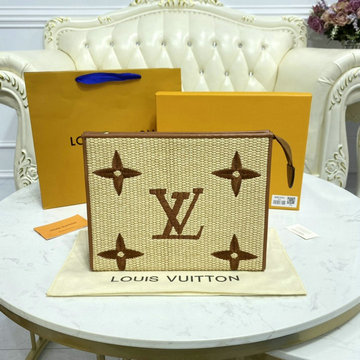 ルイヴィトン LOUISVUITTON 057-M80351　2021年最新入荷 ポシェット ヴォワヤージュ ポーチ 手持ちかばん クラッチバッグ メンズかばん テキスタイル レザー
