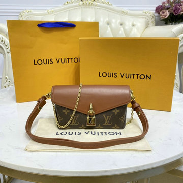 商品名称：ルイヴィトン LOUISVUITTON 057-M80763　2021年最新入荷 ロック チェーンポーチ ショルダーバッグ クロスボディバッグ 2way 手持ちかばん モノグラムキャンパス
