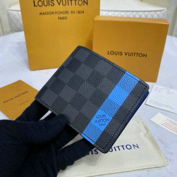ルイヴィトン LOUISVUITTON 057-N60086　2021年最新入荷 ポルトフォイユ スレンダー 二つ折り短財布 ショートウォレット カードケース 札入れ ダミエグラフィットキャンパス