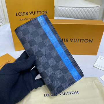 ルイヴィトン LOUISVUITTON 057-N60088　2021年最新入荷 ポルトフォイユ ブラザ 二つ折り長財布 ロングウォレット 札入れ カードポケット ダミエグラフィットキャンパス